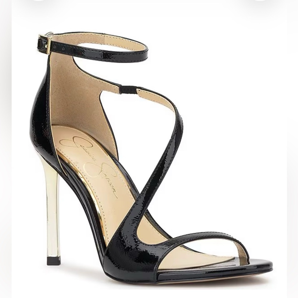 Jessica Simpson Black Strappy Heels